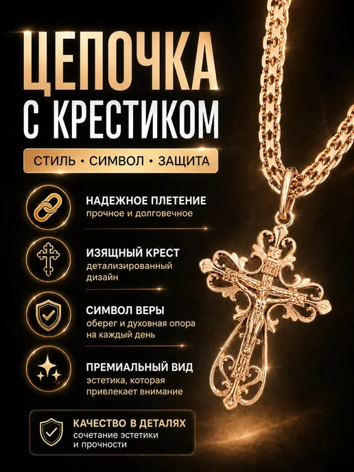 КатринБижутерия Цепочка с подвеской, желтый