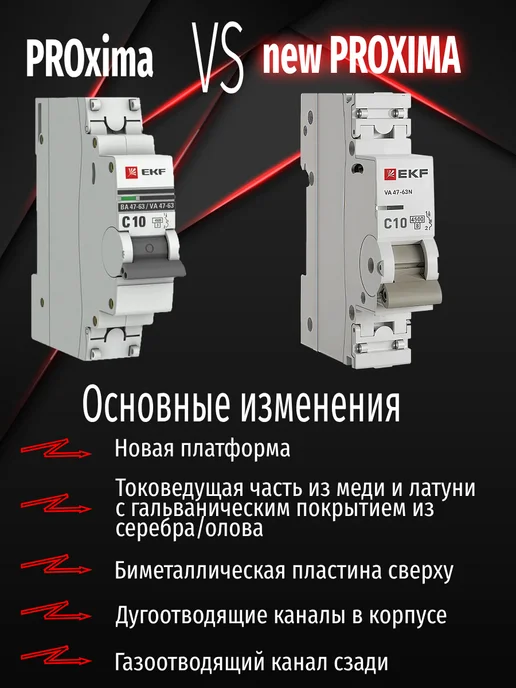 EKF Автомат. выключатель Proxima 10 ампер C однополюсный 12шт, 12 шт, фото 2