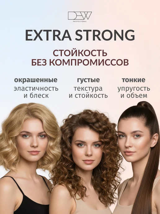 Dew Professional Мини лак для волос экстрасильный Extra Strong 15 в 1 100 мл, 500 мл, фото 5