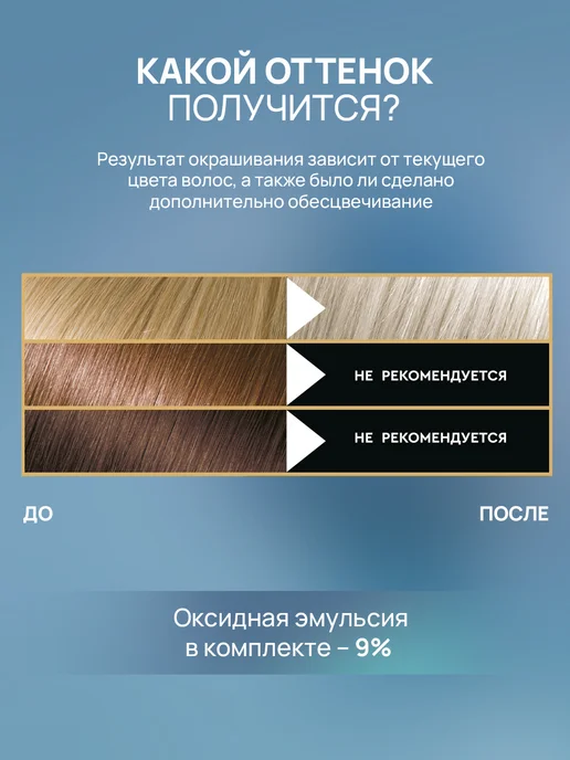 STYLIST PRO Стойкая крем краска для волос Пепельный блонд 9.1, 2 шт, фото 3