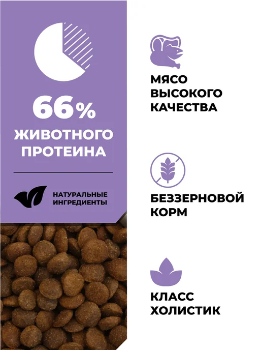 Сухой корм GO'KITCHEN Вида для собак, беззерновой, мясо, 9,98 кг, фото 4