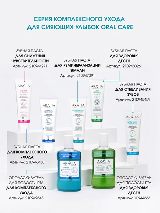 ARAVIA Laboratories Зубная паста для реминерализации эмали, вариант, фото 7