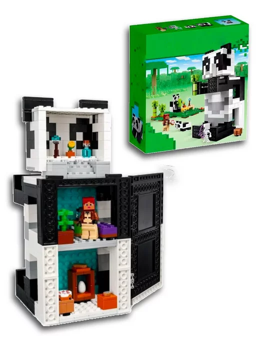 LEGO Конструктор Майнкрафт Дом панды 553 детали, черный, фото 5
