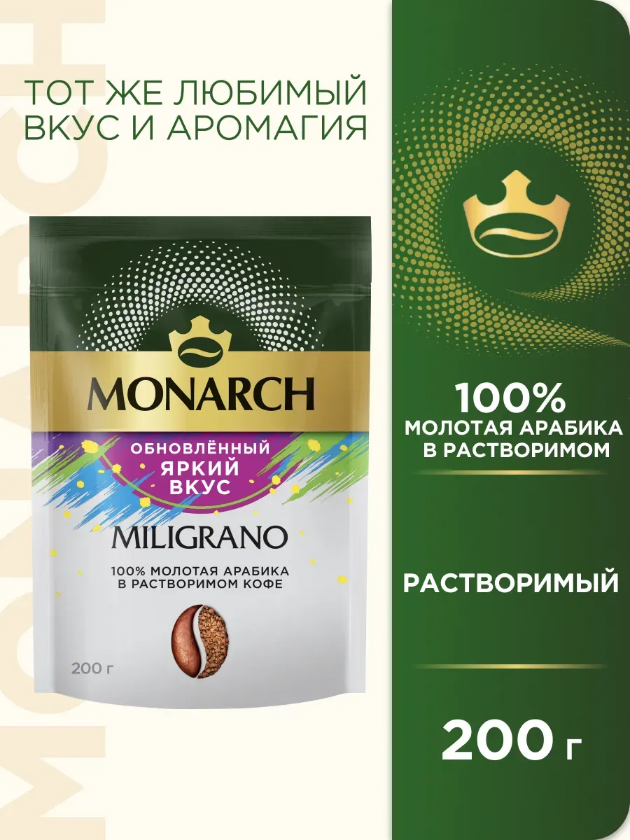 Кофе молотый в растворимом MILIGRANO Millicano, 200 г