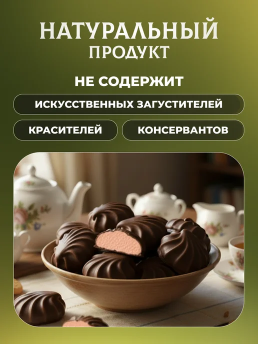 натуральный белёвский продукт Зефир в шоколаде манговый 2 шт по 200 г, 2 шт, 200 г, фото 5