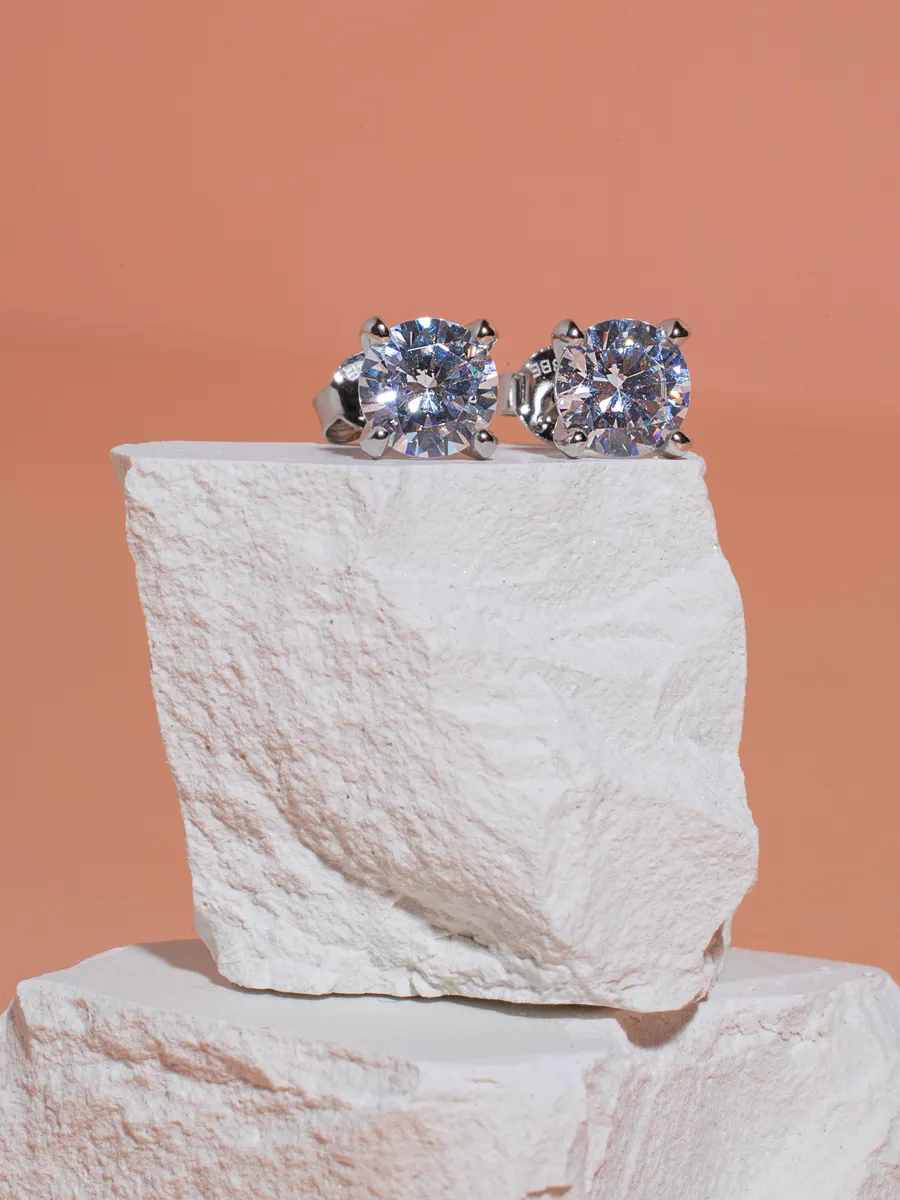 Серьги серебро 925 гвоздики
