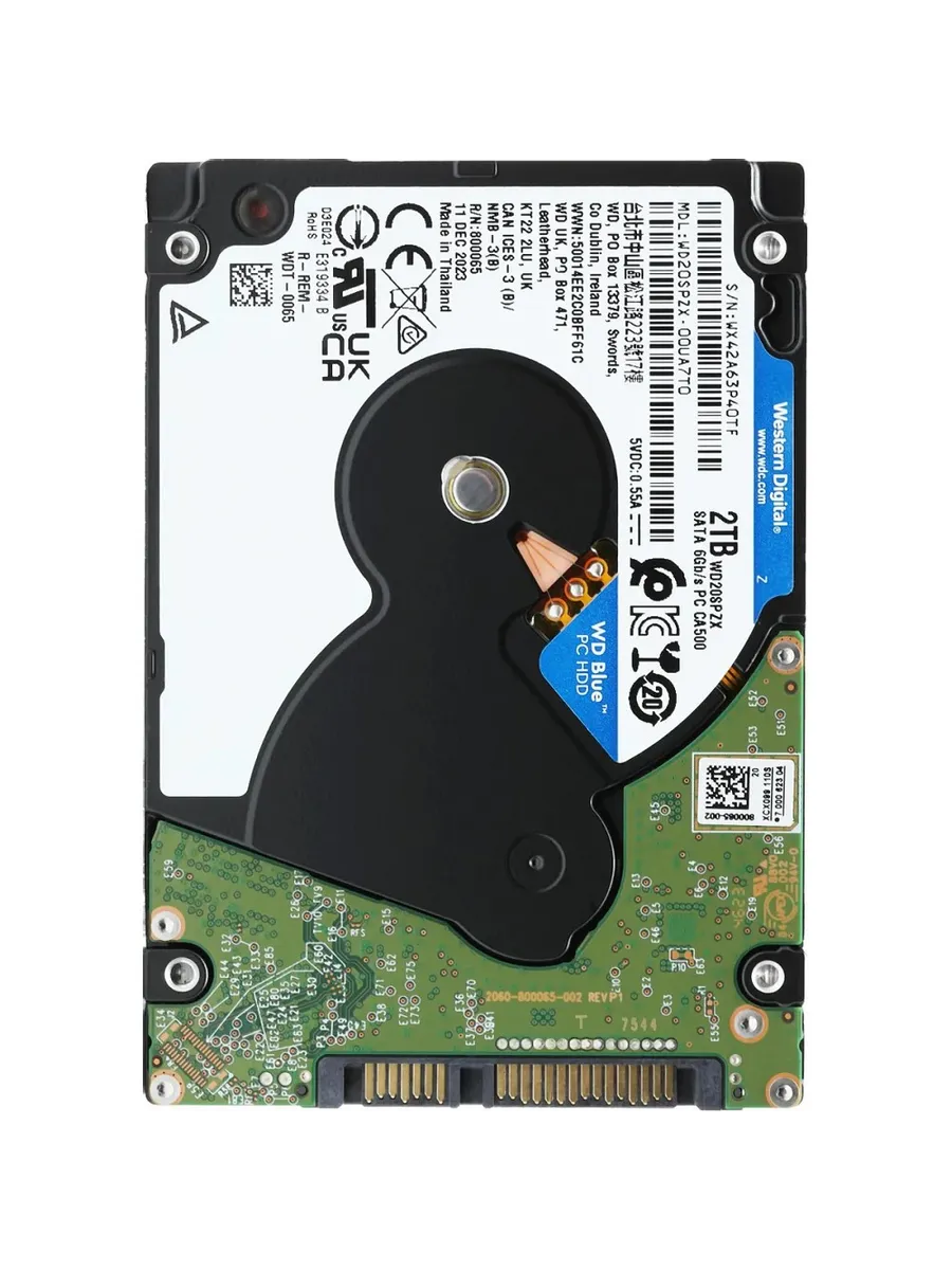 Внутренний HDD жесткий диск WD20SPZX Blue 2000ГБ