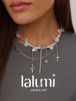 Колье многослойное чокер жемчуг y2k LALUMI jewelry 211045035 купить за 838 ₽ в интернет-магазине Wildberries