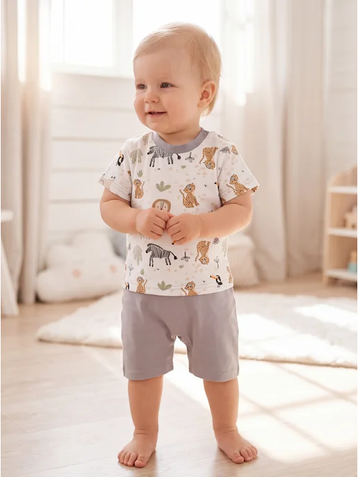 Lemony KIDS Песочник, полукомбинезон для малыша, зеленый, фото 6