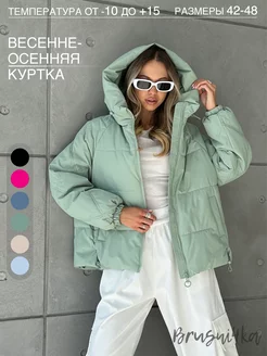 Куртка на осень короткая с капюшоном оверсайз Brusni4ka fashion 211141874 купить за 4 124 ₽ в интернет-магазине Wildberries