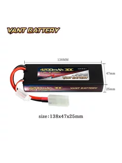 Аккумулятор Li-Po 7.4V 4200mAh для радиоуправляемой машинки Vant Battery 211173588 купить за 2 225 ₽ в интернет-магазине Wildberries