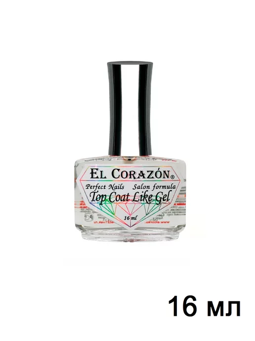 El Corazon №434 TOP COAT топ эффект гелевых ногтей 16 мл, 16 мл, фото 2