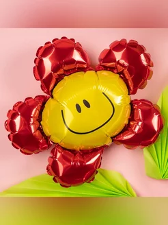 Мини-воздушный шар красный цветок 38 см Flexmetal 211260097 купить за 170 ₽ в интернет-магазине Wildberries