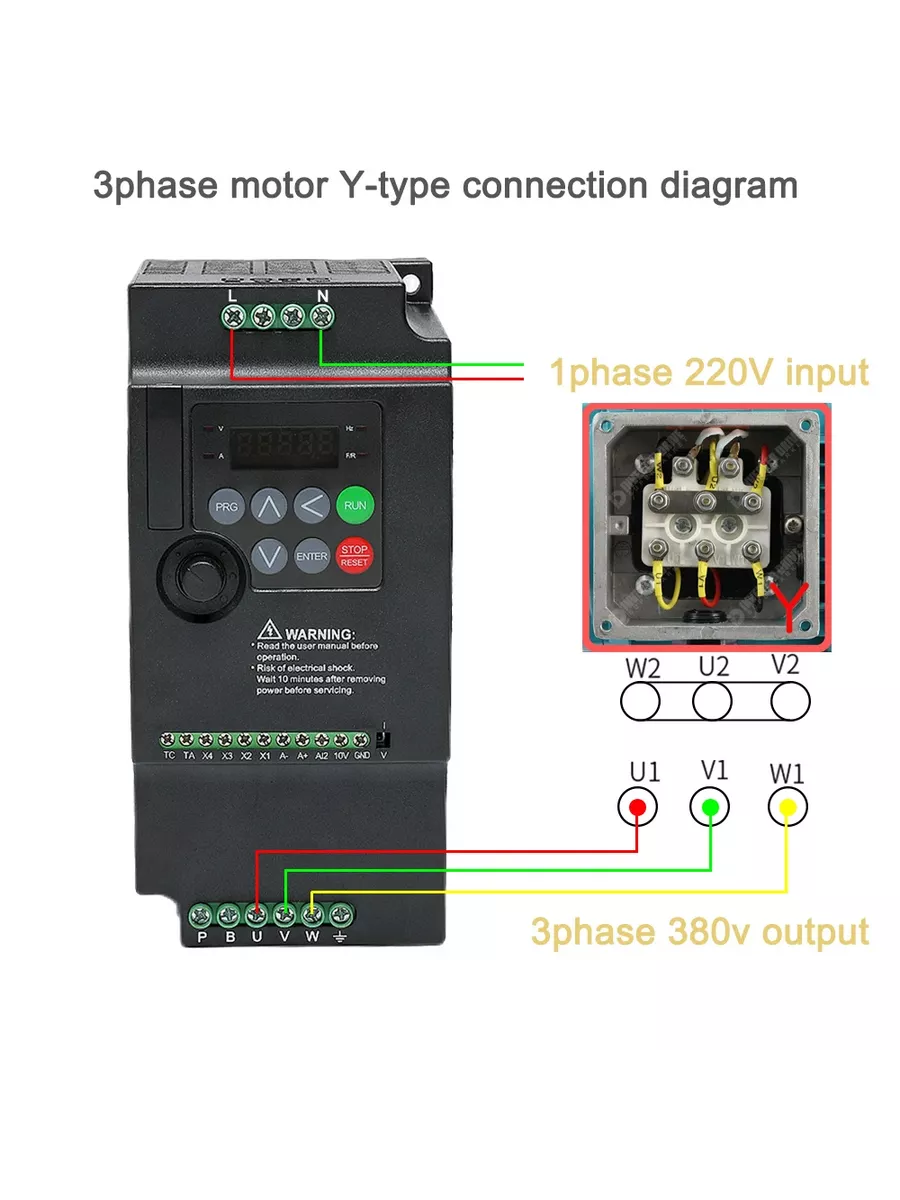 Преобразователь частоты ZUKED 220V в 380V VFD 2,2 кВт, регулятор скорости  двигателя 卓克达 211302245 купить в интернет-магазине Wildberries