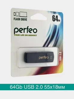 Флеш-накопитель USB 2.0 64ГБ C09B Perfeo 211305757 купить за 530 ₽ в интернет-магазине Wildberries