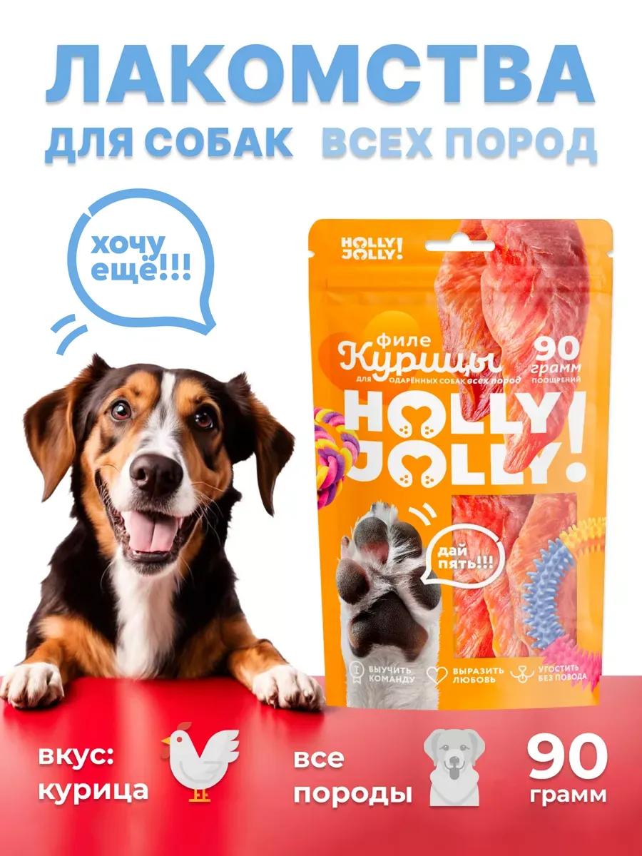 Лакомство для собак филе с курицей 90г натуральное