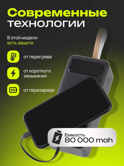Trendy_Texno Power Bank 80000 mah повербанк, 80000 мАч, фото 5