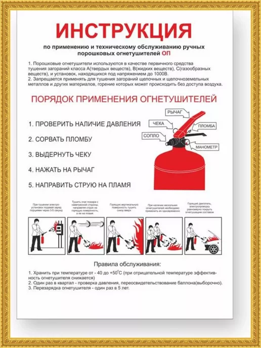 Огнетушитель порошковый ОП-1 автомобильный и для дома, ABCE, вариант, фото 5