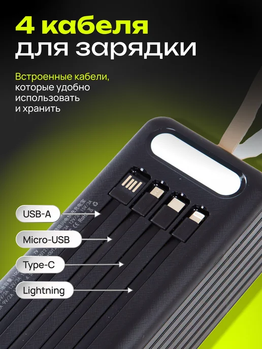 Trendy_Texno Повербанк 100000mah с быстрой зарядкой, 100000 мАч, фото 3