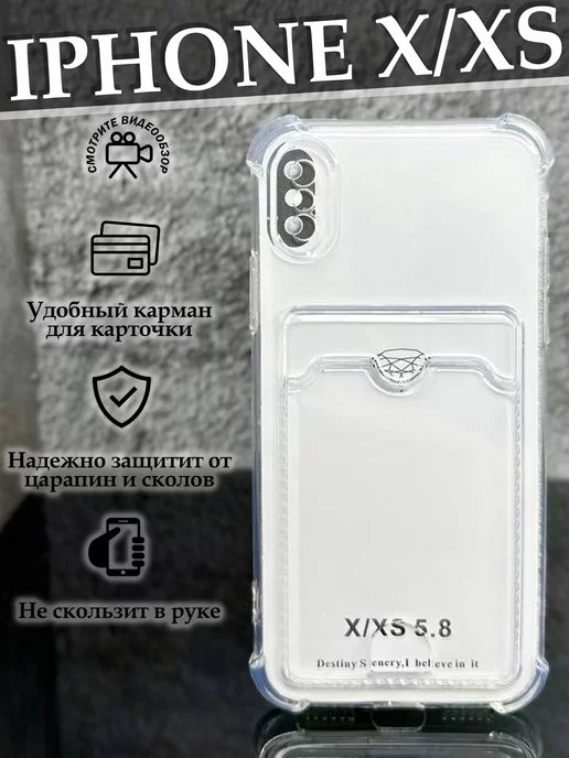 Case to Case Чехол на iPhone X XS с картой прозрачный силиконовый