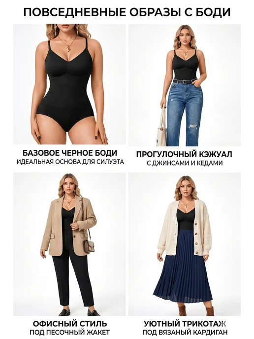 Luna Rose Боди утягивающее, черный, фото 5
