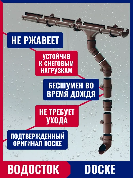 Docke Воронка для водосточной трубы Premium, серый, фото 3