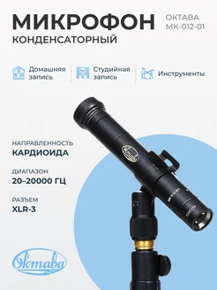 Микрофон конденсаторный МК-012-01, цвет - черный Октава 211347378 купить за 17 214 ₽ в интернет‑магазине Wildberries