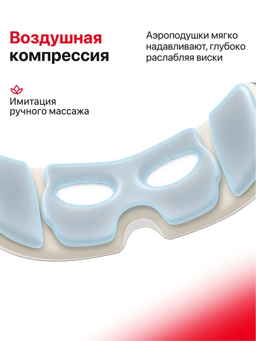 Yamaguchi Массажер для глаз электрический очки Open Eye, белый, фото 3