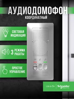 Домофон для дома и квартиры без трубки дверной алюминий Schneider Electric 211413842 купить за 3 832 ₽ в интернет-магазине Wildberries