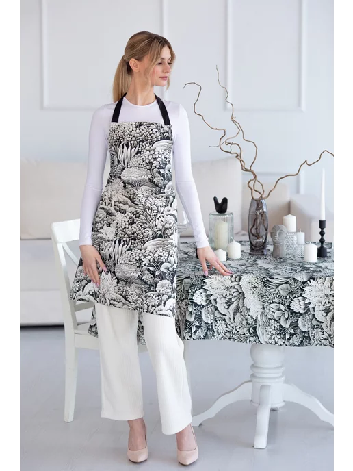 Listelle collection Фартук кухонный универсальный, хлопок, черный, фото 2