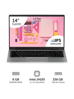 Ноутбук RB-1450 14" J4105 4x1.5GHz, 6Gb, 256Gb SSD Azerty 211470113 купить за 16 208 ₽ в интернет-магазине Wildberries