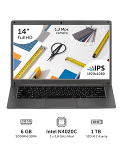 Ноутбук RB-1451 14" N4020 2x1.1Ghz, 6Gb, 1Tb Azerty 211470118 купить за 19 872 ₽ в интернет-магазине Wildberries