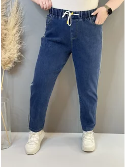 Джинсы мом с высокой посадкой широкие на резинке DH Fashion 211497382 купить за 1 065 ₽ в интернет-магазине Wildberries