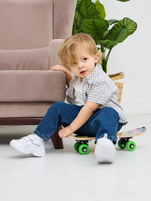 Artcherkids Джинсы для малышей и новорожденных на резинке, синий, фото 8