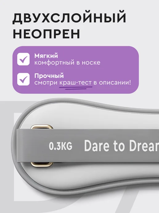 Dare To Dream Утяжелители для рук и ног 1кг по 2 шт неопреновые, 0,3 кг, 2 шт, фото 2