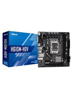 Материнская плата H610M-HDV, LGA 1700, Micro-ATX Asrock 211552001 купить за 6 685 ₽ в интернет-магазине Wildberries