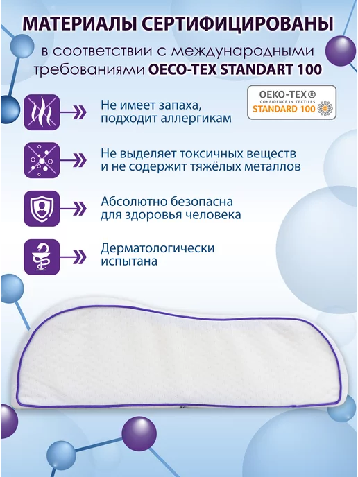 WONDERFUL SLEEP Подушка ортопедическая для сна, белый, фото 4