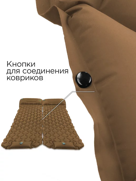 PRESIDENT FISH Коврик надувной "President Fish" 5см для туризма 8885 002, коричневый, фото 7