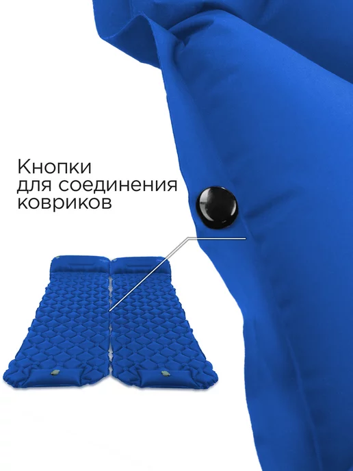 PRESIDENT FISH Коврик надувной "President Fish" 5см для туризма 8885 005, синий, фото 7