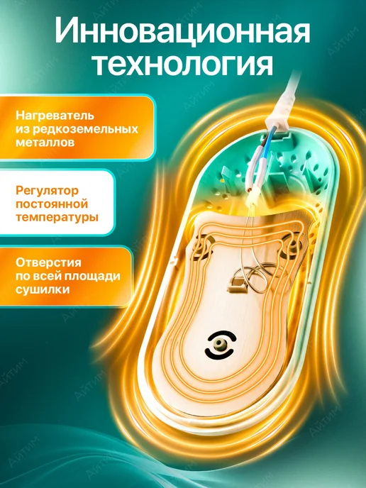 TIMSON Электрическая сушилка для обуви с таймером, голубой, фото 2