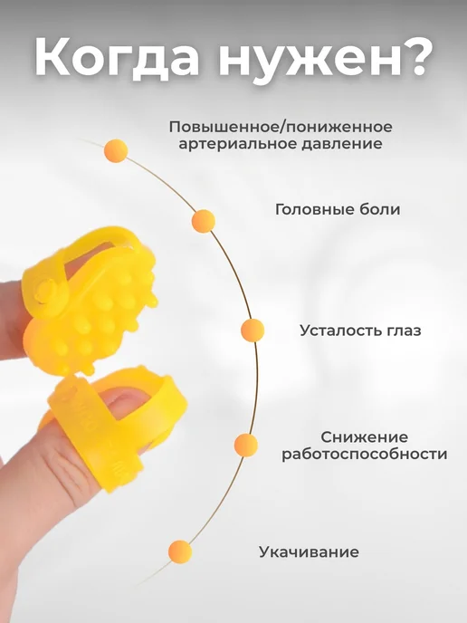 Торг Лайнс "Чудо-пальчик" массажер для точечного массажа спины, желтый, фото 2