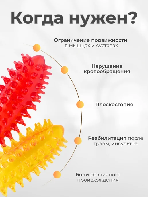 Торг Лайнс Массажер для рук и ног ЧУДО ВАЛИК мини, красный, фото 2