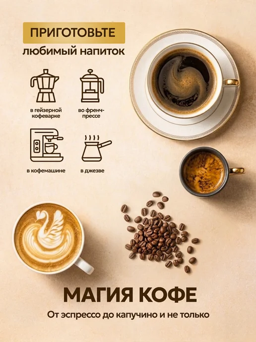 Valmont Кофе в зернах 1 кг Арабика 100% Premium, 1 кг, фото 5
