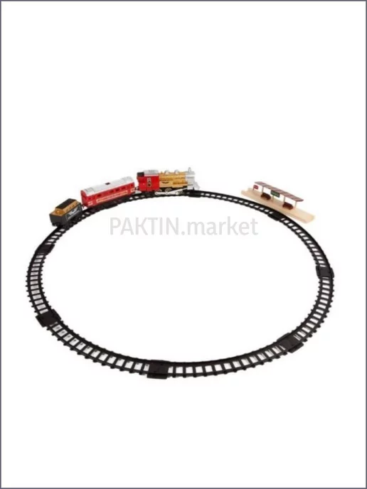 PAKTIN.market Железная дорога с электропоездом детская на батарейках, синий, фото 7