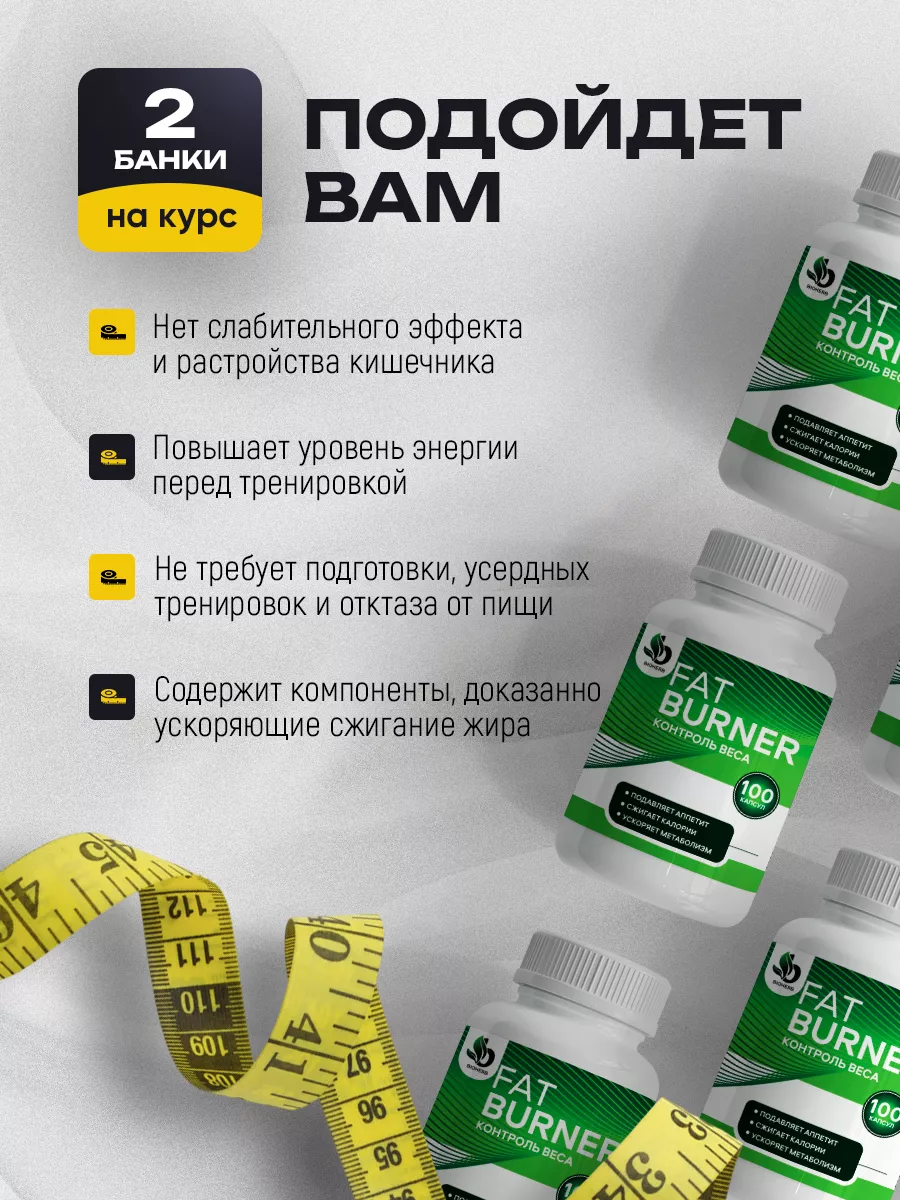 Эффективный жиросжигатель, таблетки для похудения FAT BURNER 211646628  купить за 556 ₽ в интернет-магазине Wildberries