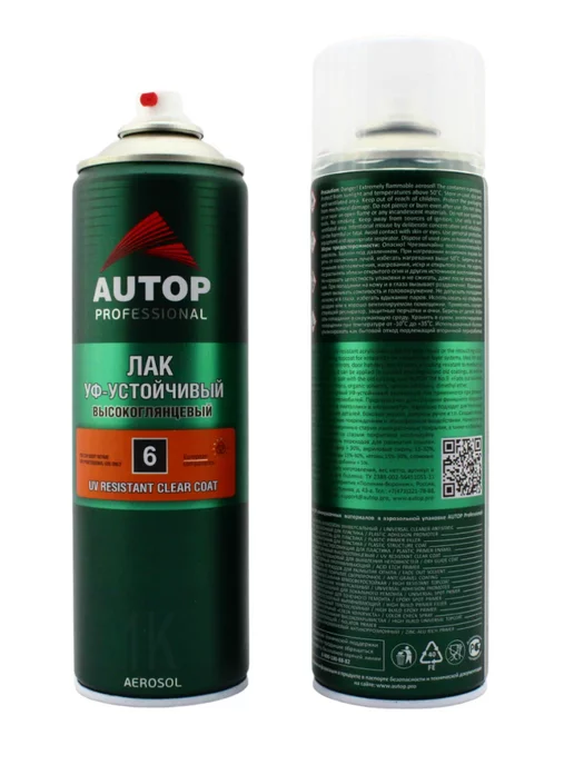 AUTOP PROFESSIONAL AP006 Лак UV-устойчивый №6 высокоглянцевый аэрозольный,650мл, 650 мл, фото 3