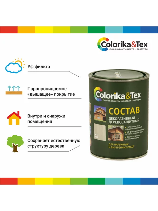 Пропитка для дерева, Бесцветный, 0.8л, 0,8 л, фото 2