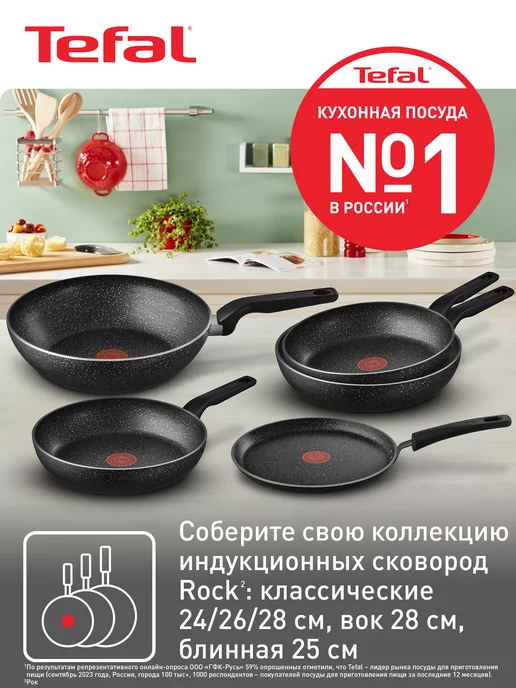 Вок сковорода Rock 04235628, 28 см с антипригарным покрытием, вариант, фото 7
