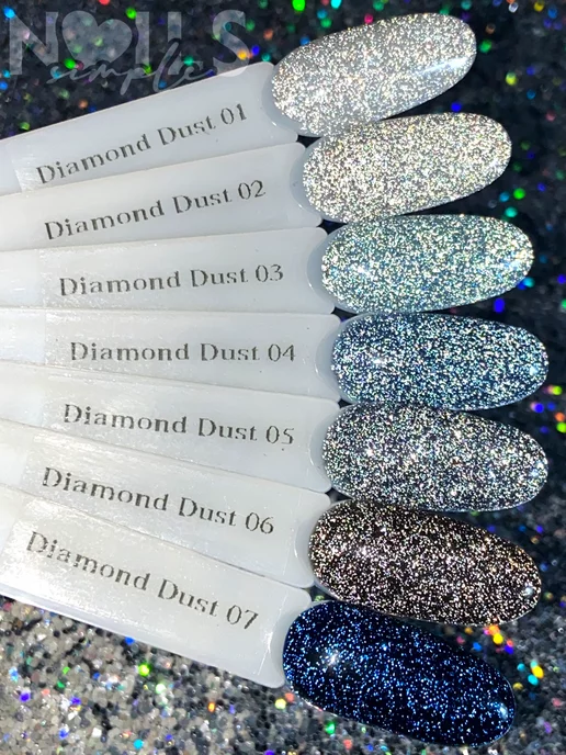 SimpleNails Светоотражающий гель-лак для ногтей Diamond Dust, серый, фото 6