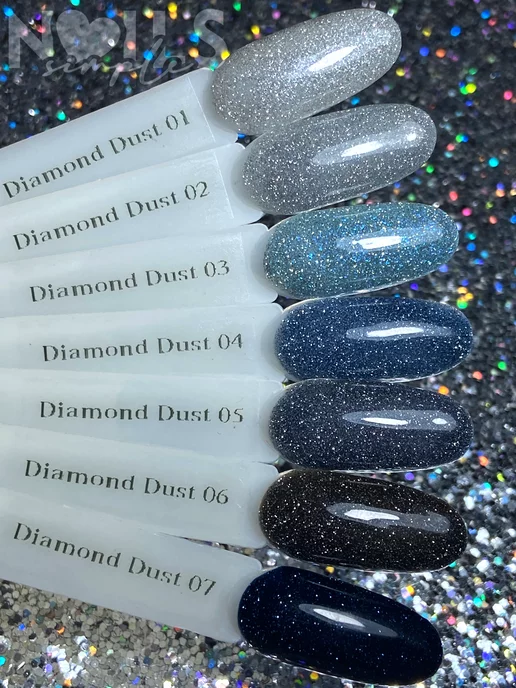SimpleNails Светоотражающий гель-лак для ногтей Diamond Dust, серый, фото 7
